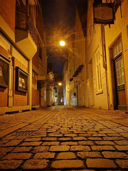 Bremer Schnorrviertel bei Nacht