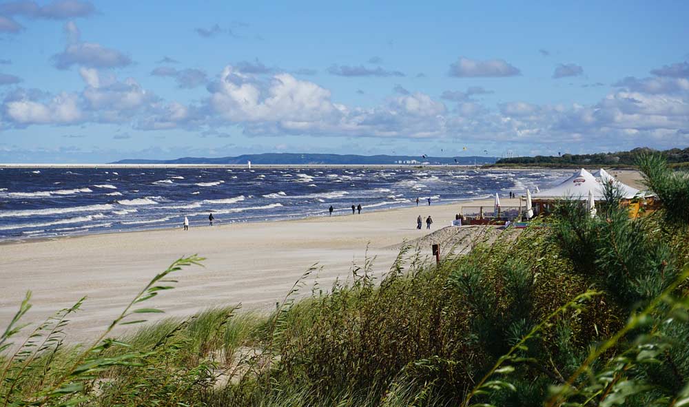 Der breiteste Strand von Usedom in Swinemünde