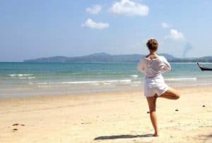 Yoga am Strand