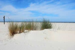 Der Nordseestrand auf der ostfriesischen Insel Baltrum