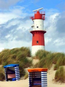 Elektrischer Leuchtturm auf Borkum