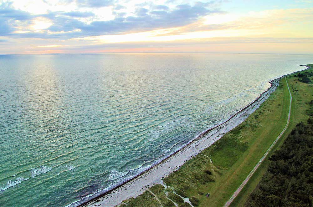 Blick von oben auf die Insel Fehmarn