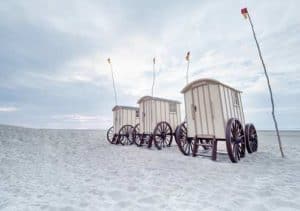 Badekarren auf der Insel Norderney