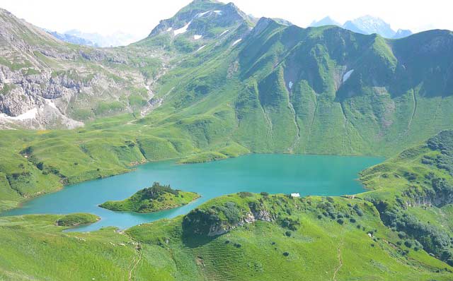 Seeinsel im Allgäu im Schrecksee