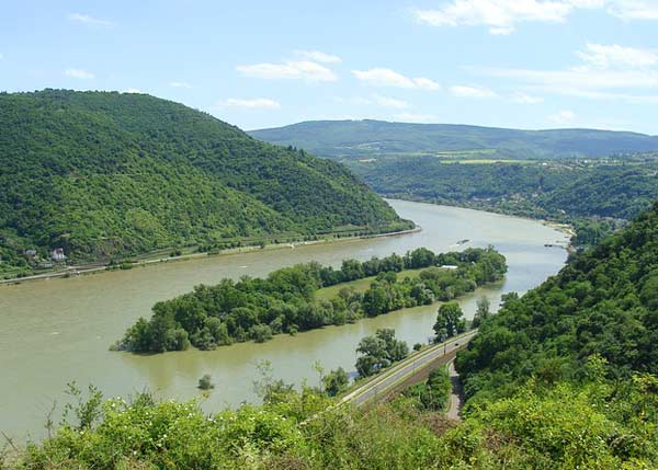 Flussinsel im Rhein Bacharacher Werth