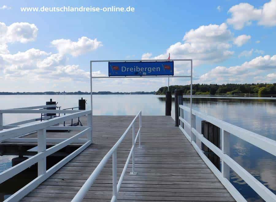 Blick auf den See in Dreibergen