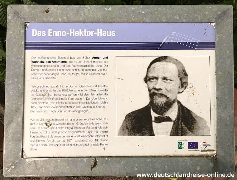 Infotafel zum Enno-Hektor-Haus