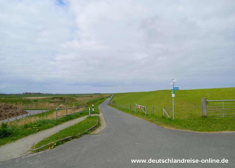 Landseitiger Weg Richtung Norddeich