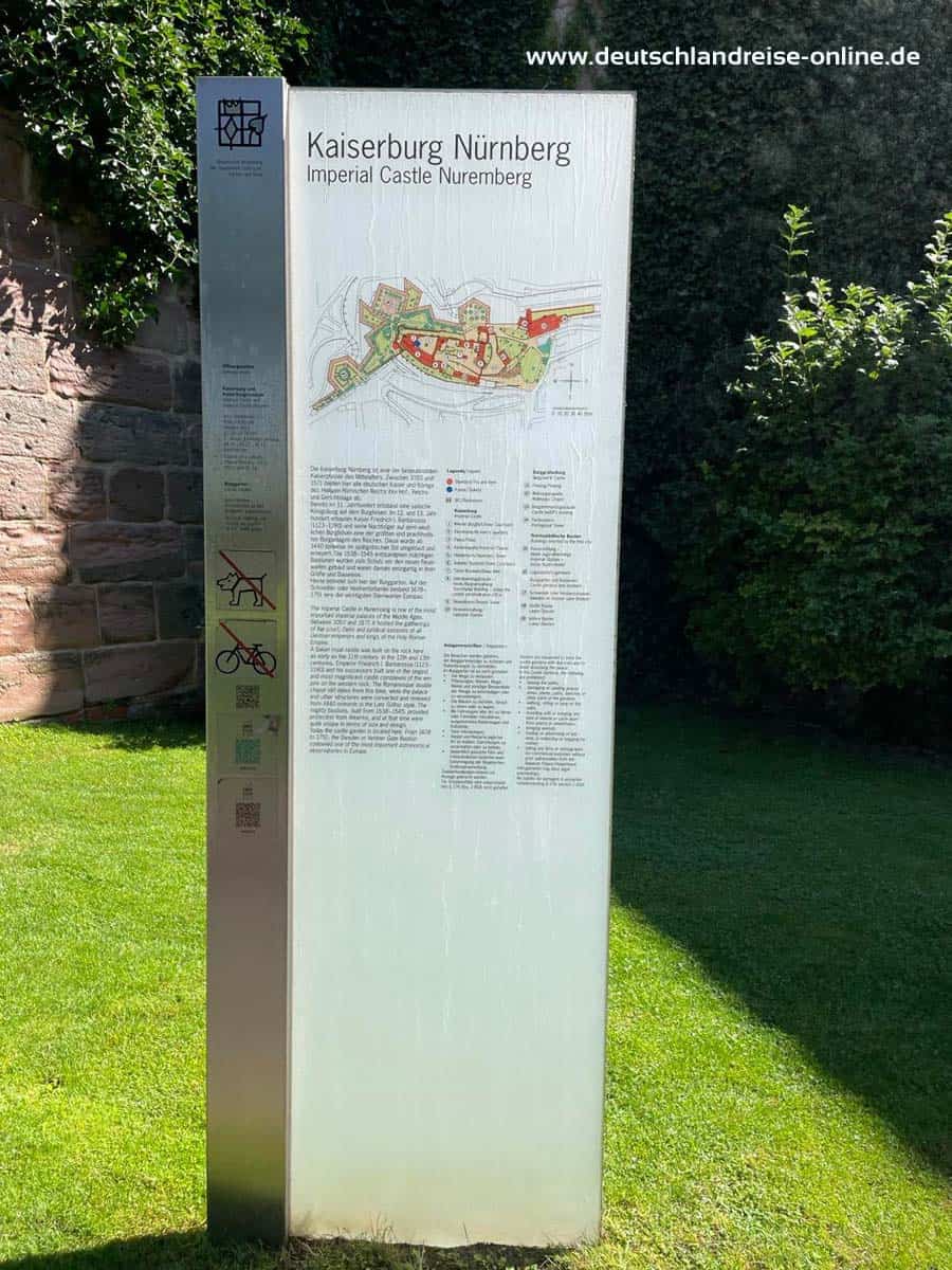 Infotafel der Kaiserburg Nürnberg 