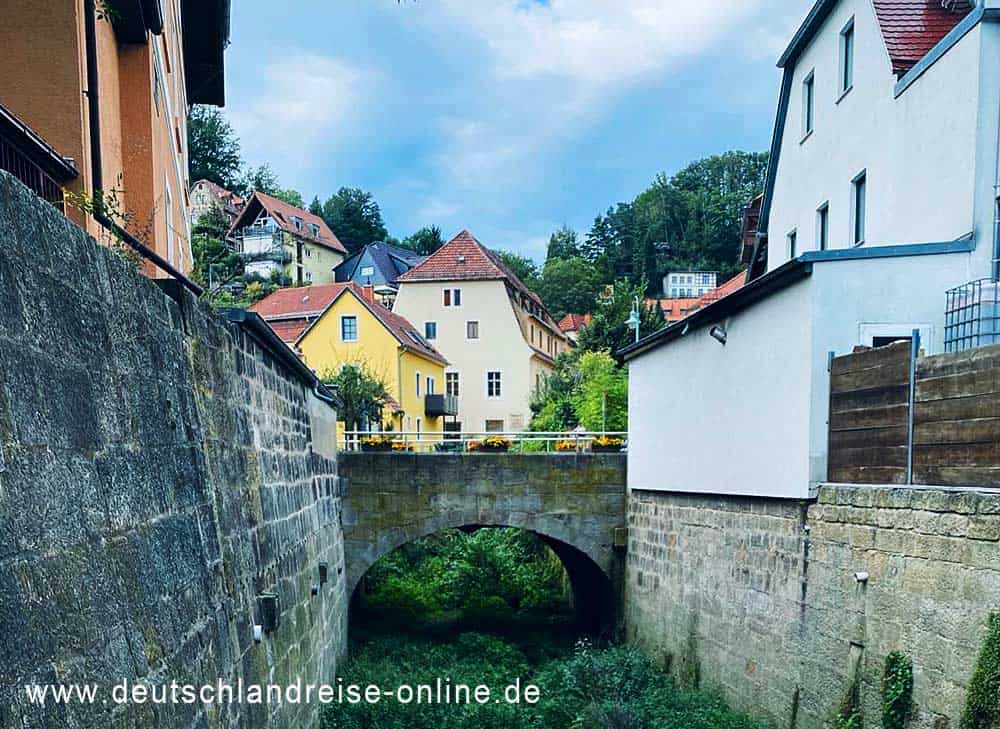 Idyllische engen Gassen der Altstadt Bad Schandau