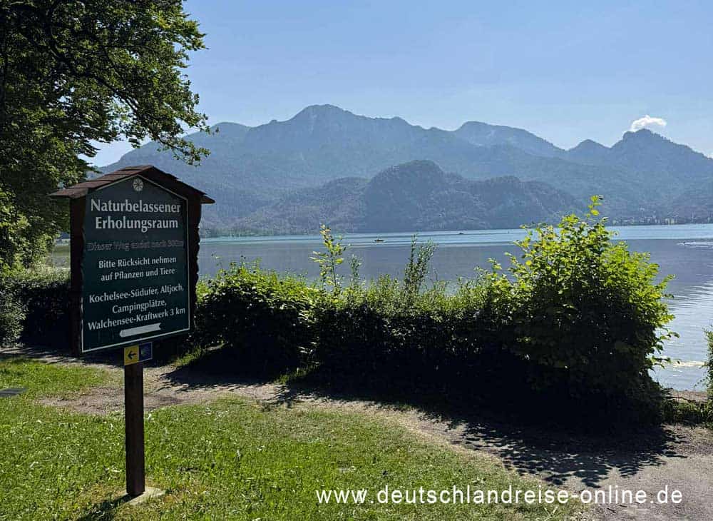 Naturbelassener Erholungsraum am Kochelsee
